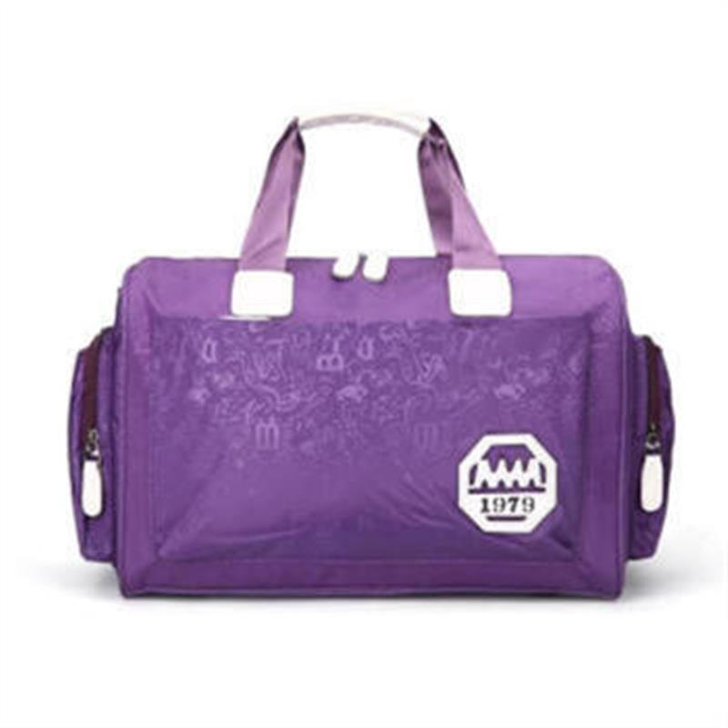 手提旅游包手提包旅行包旅行袋帆布包定做旅行袋戶外待產(chǎn)商務(wù)印花訓(xùn)練托運(yùn)款便攜短途 粉紅色 大