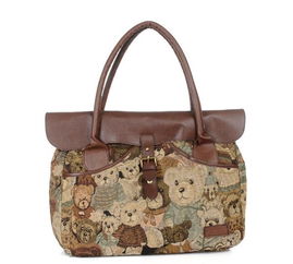 可愛泰迪熊包包棉布小熊翻蓋大通勤包手提包單肩包 可愛包包價(jià)格 廠家 圖片